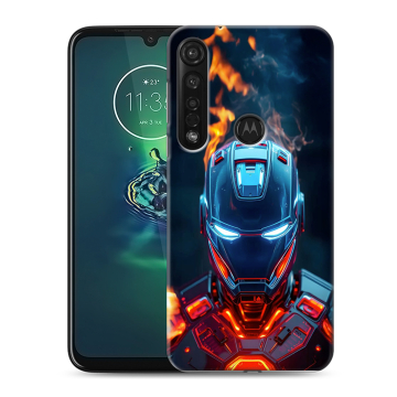 Силиконовый чехол на Motorola Moto G8 Plus с принтом IronMan Железный человек