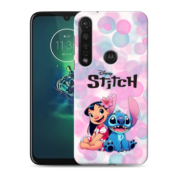 Силиконовый чехол на Motorola Moto G8 Plus с принтом Лило и Стич