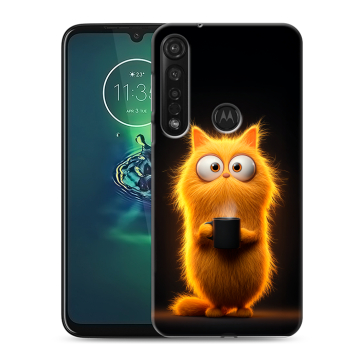 Силиконовый чехол на Motorola Moto G8 Plus с принтом Смешной кот