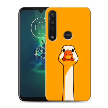 Силиконовый чехол на Motorola Moto G8 Plus с принтом Смешная утка