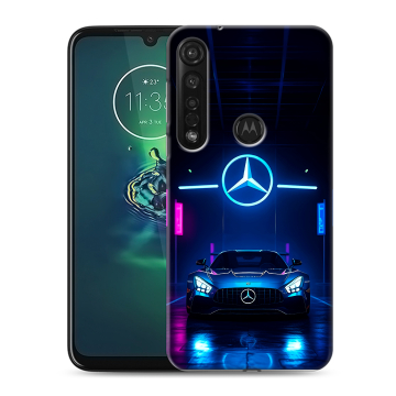 Силиконовый чехол на Motorola Moto G8 Plus с принтом Mercedes Мерседес