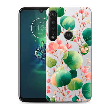 Силиконовый чехол на Motorola Moto G8 Plus с принтом женский