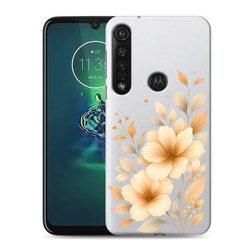 Силиконовый чехол на Motorola Moto G8 Plus с принтом для девушки