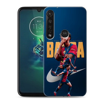 Силиконовый чехол на Motorola Moto G8 Plus с принтом Барселона Barca Yamal 