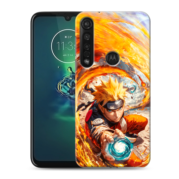 Силиконовый чехол на Motorola Moto G8 Plus с принтом Аниме Наруто Naruto