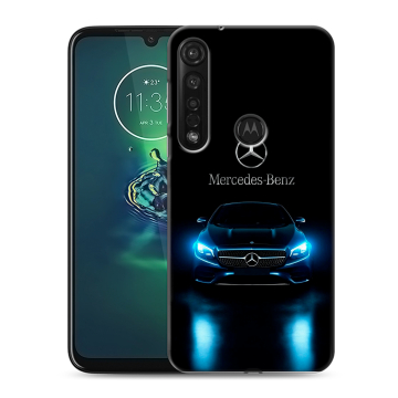 Силиконовый чехол на Motorola Moto G8 Plus с принтом Mercedes Мерседес