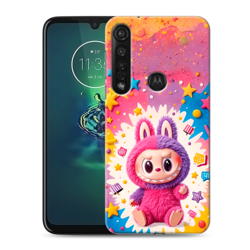 Силиконовый чехол на Motorola Moto G8 Plus с принтом Labubu Лабубу