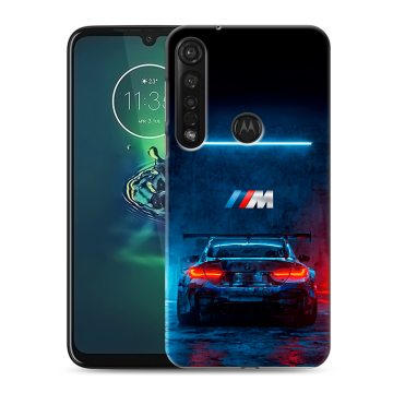 Силиконовый чехол на Motorola Moto G8 Plus с принтом BMW БМВ