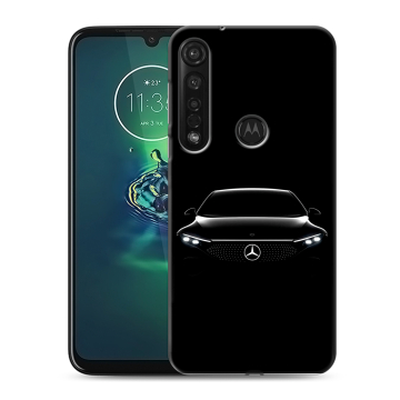 Силиконовый чехол на Motorola Moto G8 Plus с принтом Mercedes Мерседес