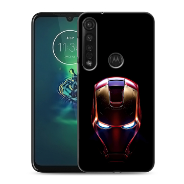 Силиконовый чехол на Motorola Moto G8 Plus с принтом IronMan Железный человек