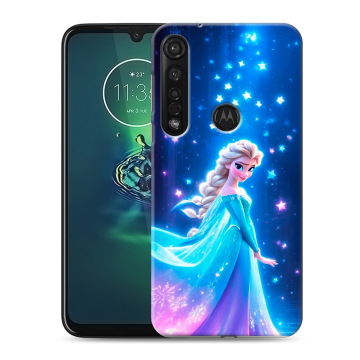 Силиконовый чехол на Motorola Moto G8 Plus с принтом Холодное сердце Frozen
