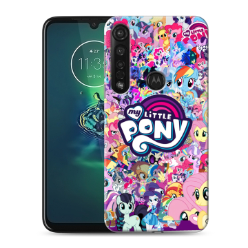 Силиконовый чехол на Motorola Moto G8 Plus с принтом My little pony Дружба чудо