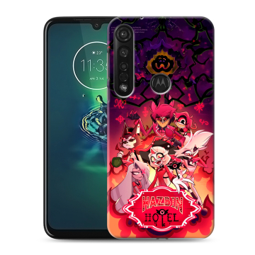 Силиконовый чехол на Motorola Moto G8 Plus с принтом Hazbin Hotel Отель Хазбин