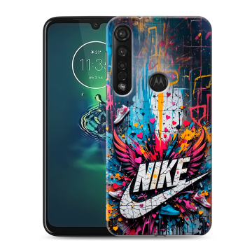 Силиконовый чехол на Motorola Moto G8 Plus с принтом Nike Найк