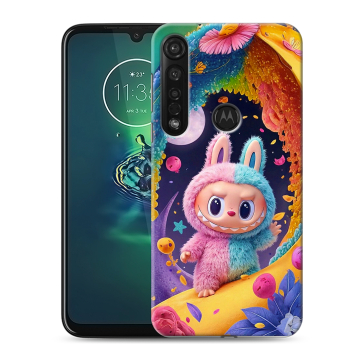 Силиконовый чехол на Motorola Moto G8 Plus с принтом Labubu Лабубу