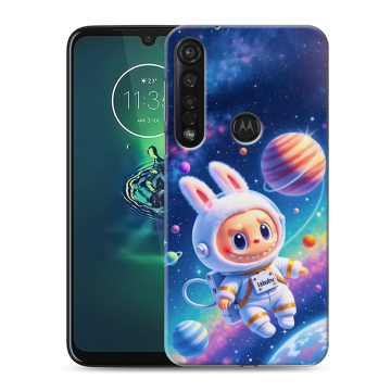 Силиконовый чехол на Motorola Moto G8 Plus с принтом Labubu Лабубу