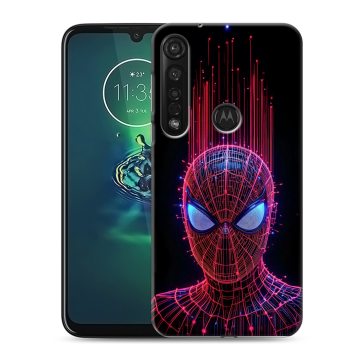 Силиконовый чехол на Motorola Moto G8 Plus с принтом Spiderman Человек паук