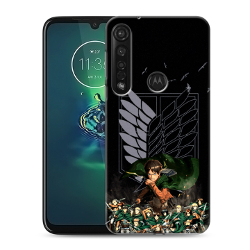 Силиконовый чехол на Motorola Moto G8 Plus с принтом Атака титанов