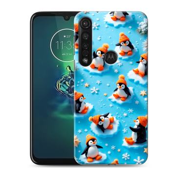 Силиконовый чехол на Motorola Moto G8 Plus с принтом Новый год