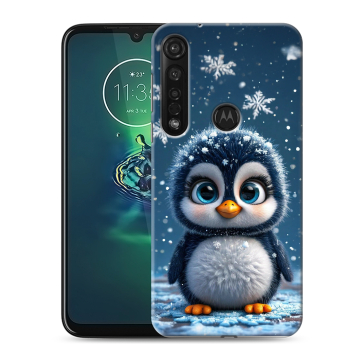 Силиконовый чехол на Motorola Moto G8 Plus с принтом Новый год