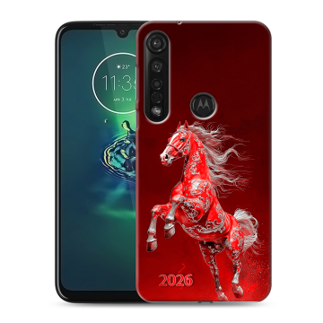 Силиконовый чехол на Motorola Moto G8 Plus с принтом Новый год