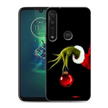 Силиконовый чехол на Motorola Moto G8 Plus с принтом Новый год Гринч