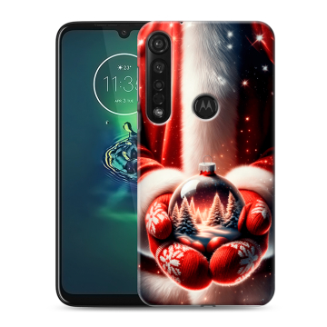 Силиконовый чехол на Motorola Moto G8 Plus с принтом Новый год