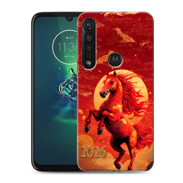 Силиконовый чехол на Motorola Moto G8 Plus с принтом Новый год