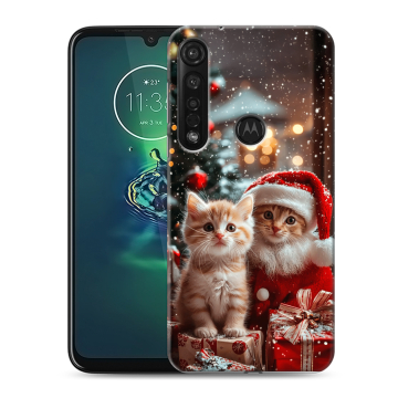Силиконовый чехол на Motorola Moto G8 Plus с принтом Новый год