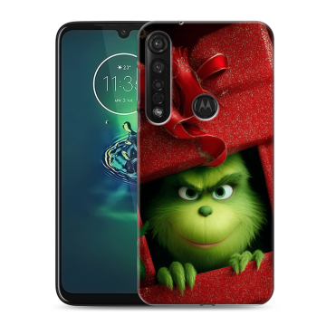 Силиконовый чехол на Motorola Moto G8 Plus с принтом Новый год