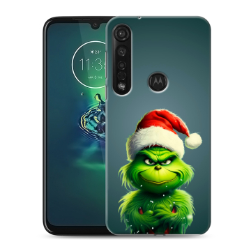 Силиконовый чехол на Motorola Moto G8 Plus с принтом Новый год