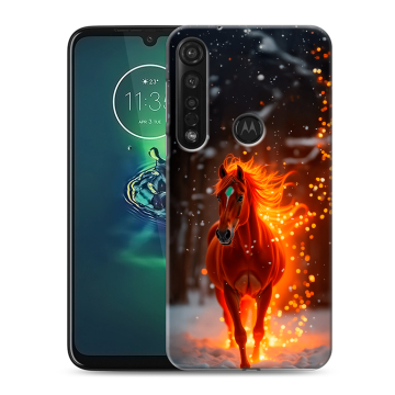 Силиконовый чехол на Motorola Moto G8 Plus с принтом Новый год