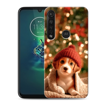 Силиконовый чехол на Motorola Moto G8 Plus с принтом Новый год