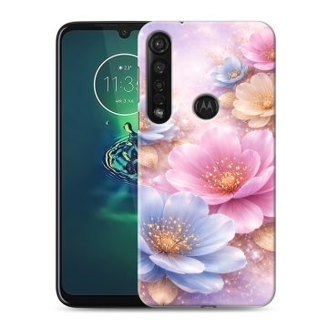 Силиконовый чехол на Motorola Moto G8 Plus с принтом женский