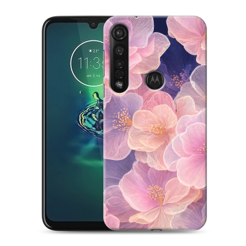 Силиконовый чехол на Motorola Moto G8 Plus с принтом женский