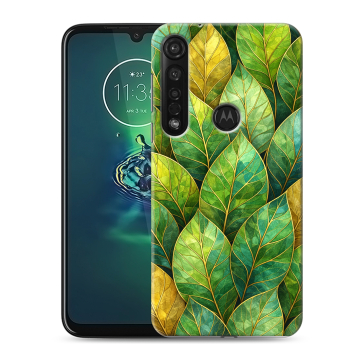 Силиконовый чехол на Motorola Moto G8 Plus с принтом женский