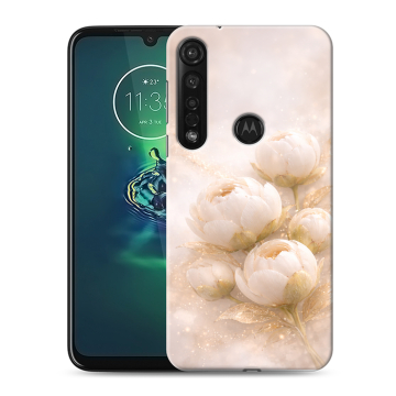 Силиконовый чехол на Motorola Moto G8 Plus с принтом женский