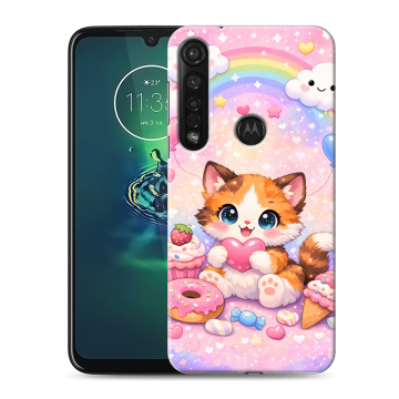 Силиконовый чехол на Motorola Moto G8 Plus с принтом для девочек
