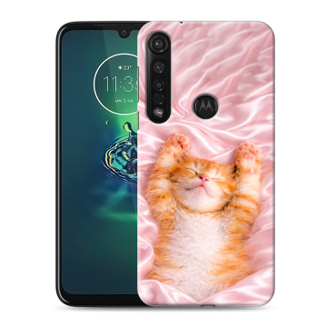 Силиконовый чехол на Motorola Moto G8 Plus с принтом женский