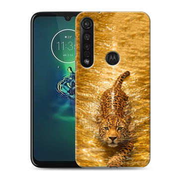 Силиконовый чехол на Motorola Moto G8 Plus с принтом женский