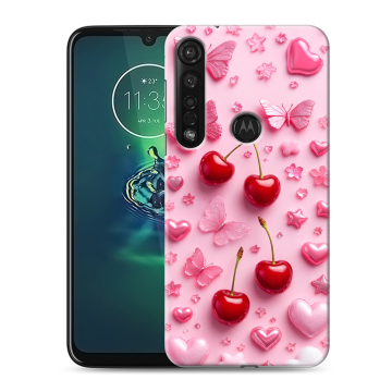 Силиконовый чехол на Motorola Moto G8 Plus с принтом для девочек