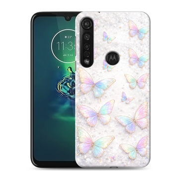 Силиконовый чехол на Motorola Moto G8 Plus с принтом женский