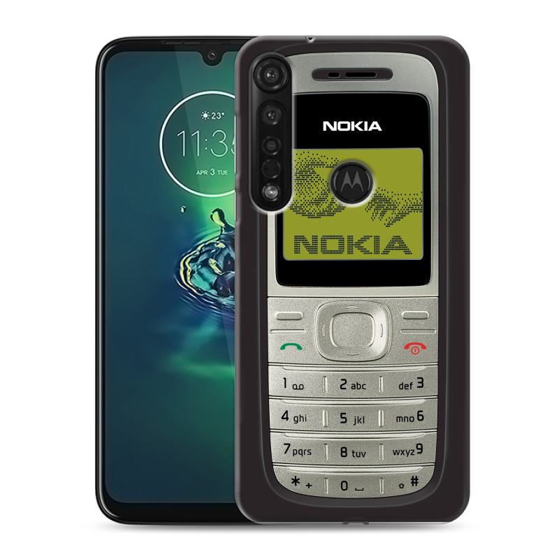Силиконовый чехол на Motorola Moto G8 Plus с принтом Ретро Нокия Силиконовый чехол на Motorola Moto G8 Plus с принтом Ретро Нокия