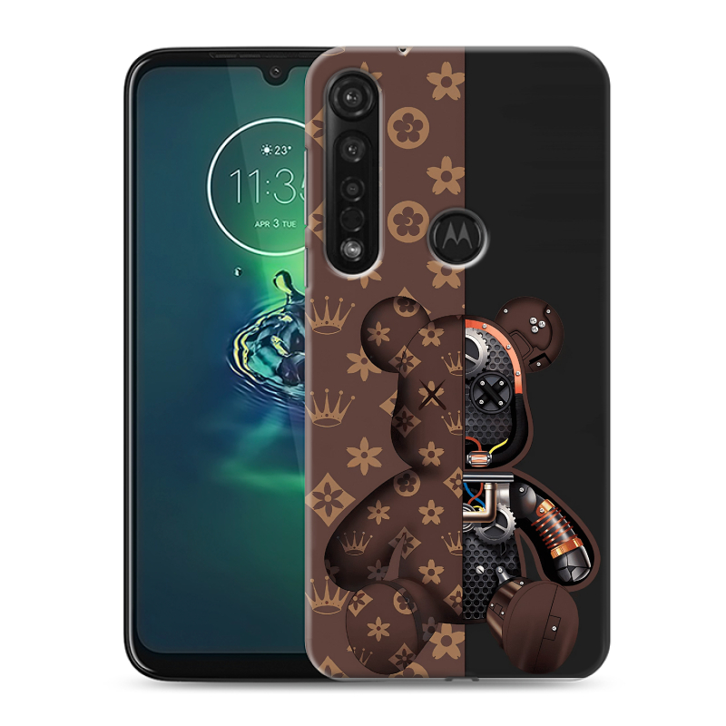 Силиконовый противоударный чехол на Motorola Moto G8 Plus с принтом Луи робот Силиконовый противоударный чехол на Motorola Moto G8 Plus с принтом Луи робот