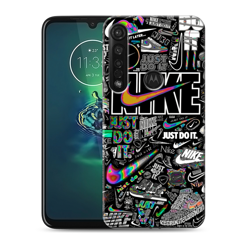 Силиконовый чехол на Motorola Moto G8 Plus с принтом Найк Силиконовый чехол на Motorola Moto G8 Plus с принтом Найк