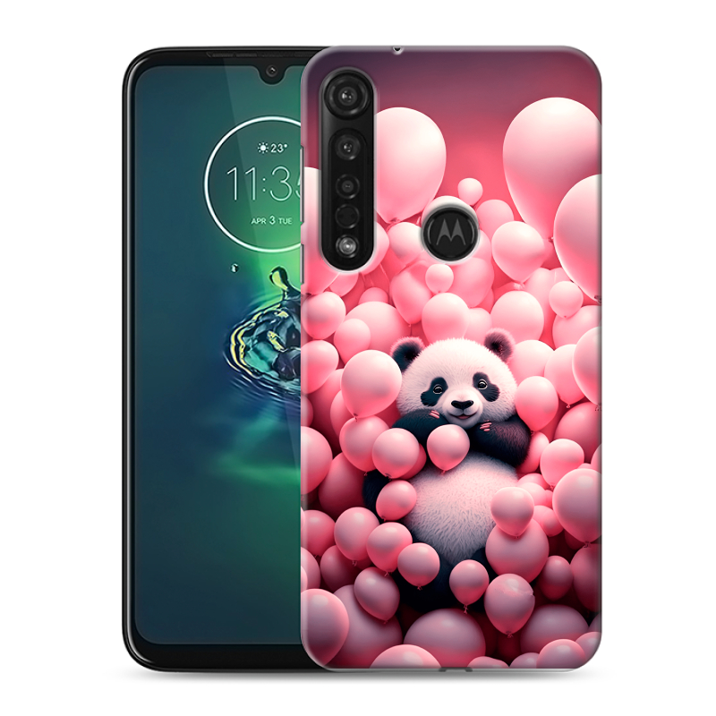 Силиконовый чехол на Motorola Moto G8 Plus с принтом Панда Силиконовый чехол на Motorola Moto G8 Plus с принтом Панда