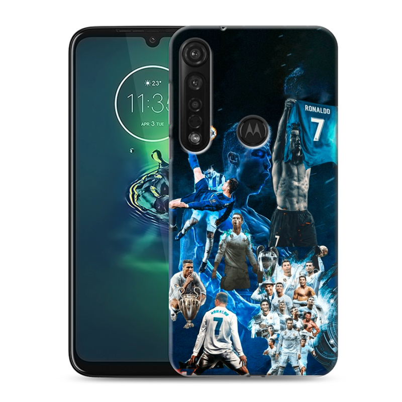 Силиконовый чехол на Motorola Moto G8 Plus с принтом Реал Роналдо Силиконовый чехол на Motorola Moto G8 Plus с принтом Реал Роналдо