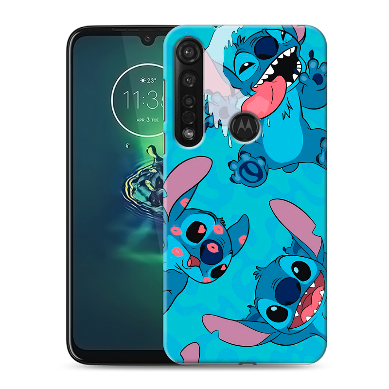 Силиконовый чехол на Motorola Moto G8 Plus с принтом Лило и Стич Силиконовый чехол на Motorola Moto G8 Plus с принтом Лило и Стич