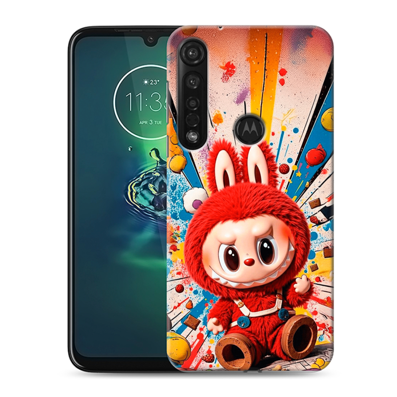 Силиконовый чехол на Motorola Moto G8 Plus с принтом Labubu Лабубу Силиконовый чехол на Motorola Moto G8 Plus с принтом Labubu Лабубу