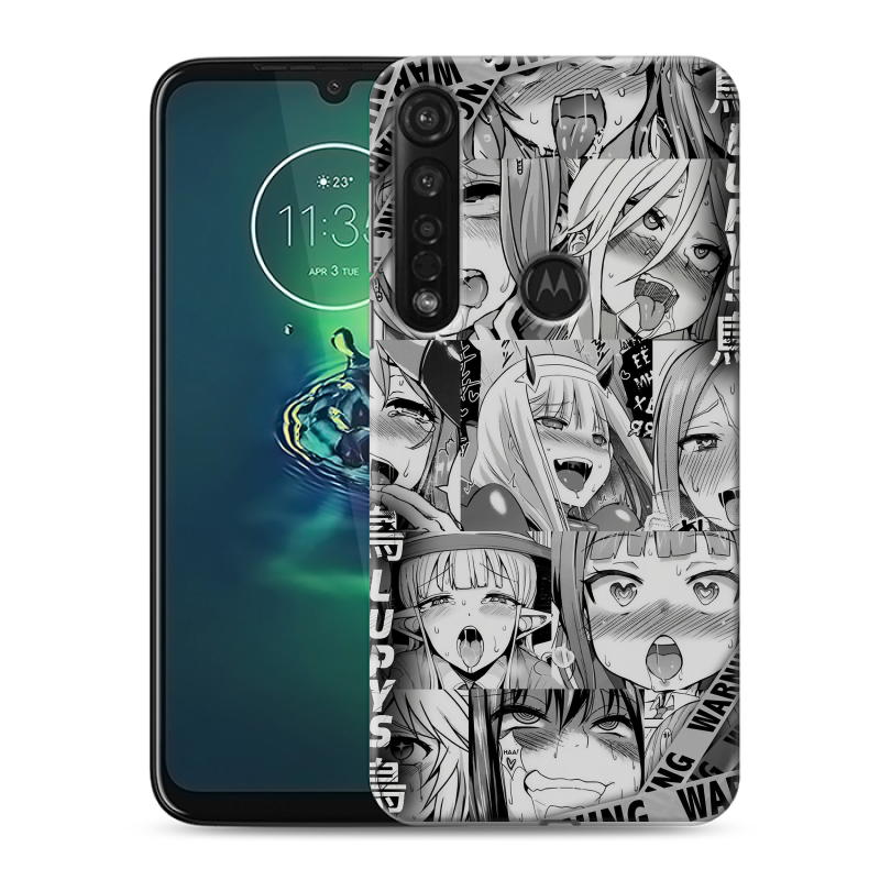 Силиконовый чехол на Motorola Moto G8 Plus с принтом Ahegao Ахегао Аниме Силиконовый чехол на Motorola Moto G8 Plus с принтом Ahegao Ахегао Аниме